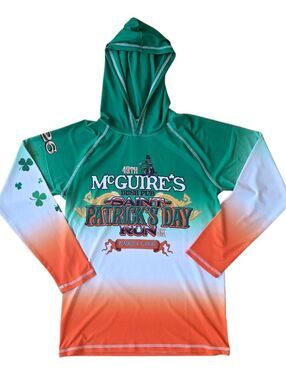 Hooded Rash Guard UPF 50+ McGuire's Irish Pub 2026 St. Patricks Day Run Unisex S